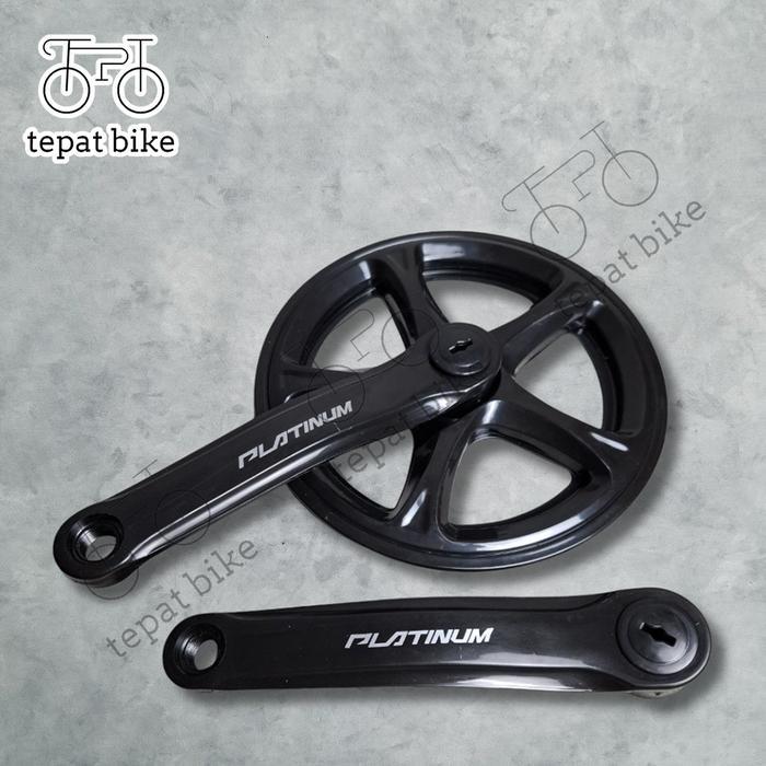 CRANK CRANKSET PLATINUM 44T 48T SINGLE SPEED