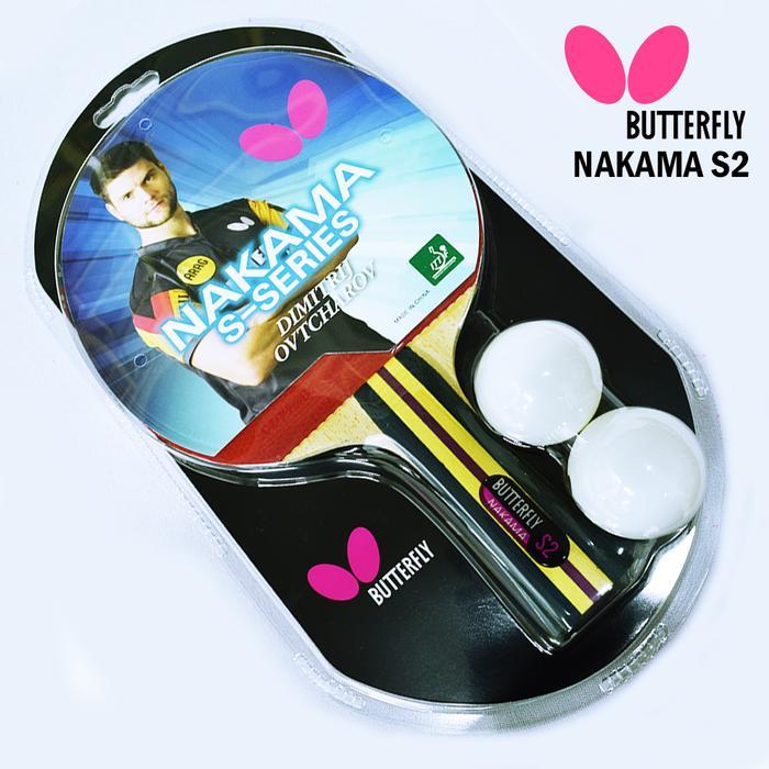 BET PINGPONG TENIS MEJA RAKET PINGPONG TENIS MEJA BUTTERFLY NAKAMA S2