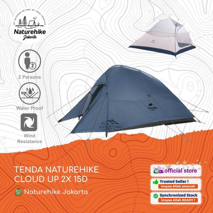 TENDA CLOUD UP 2X 15 D / 20D NATUREHIKE NH17T001-T 2 ORANG CAMPING ULTRALIGHT