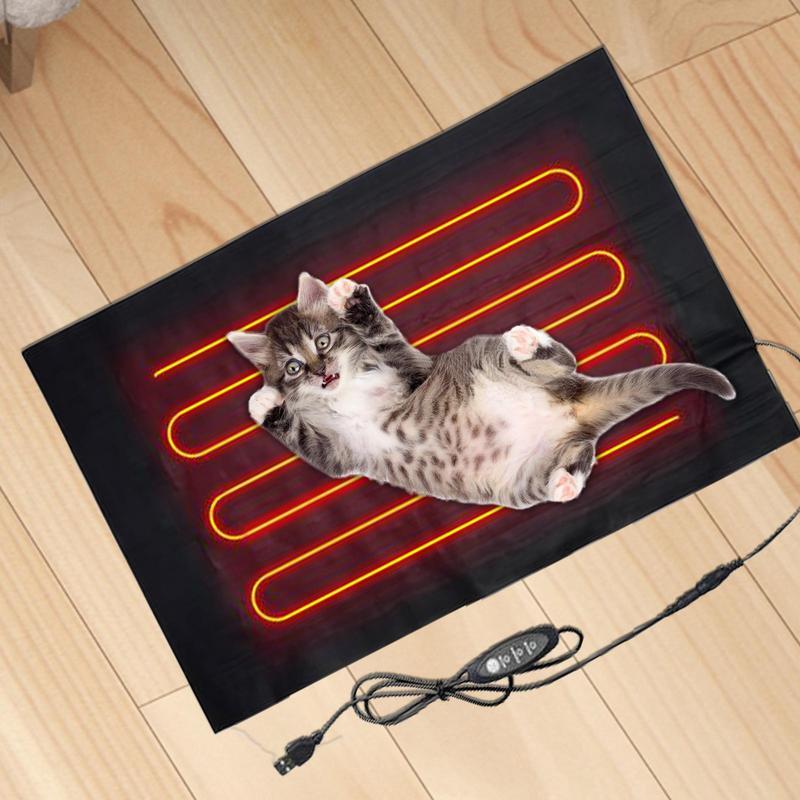 Reptile Heating Pad Safe Temperature Adjustment cat Dog Heating Pad Waterproof Heating Mat USB Puppy