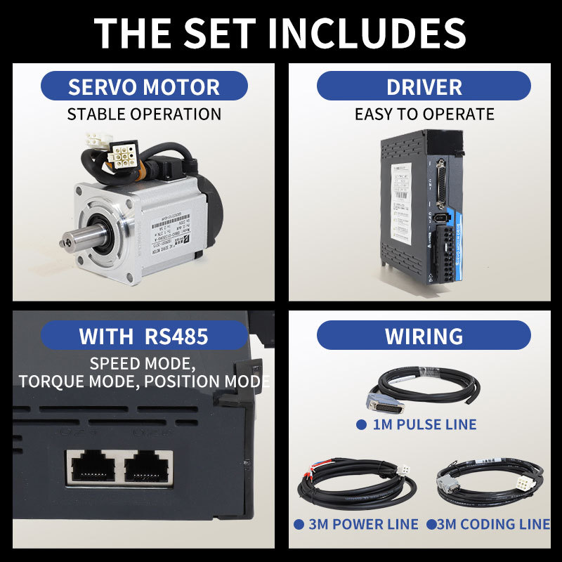 Ac Servomotor1.27N 80 Drive 400W Kit +17 Bit Magnetic Encoder +Rs485 With Planetary Gearbox Ratio
