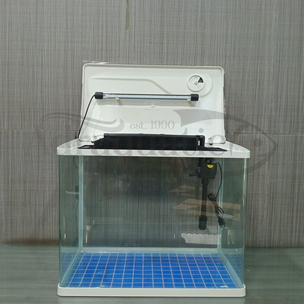 AQUARIUM 1 SET BENDING XS-620 UK. 60X33X52 CM FILTER + LAMPU AKUARIUM TANK KACA