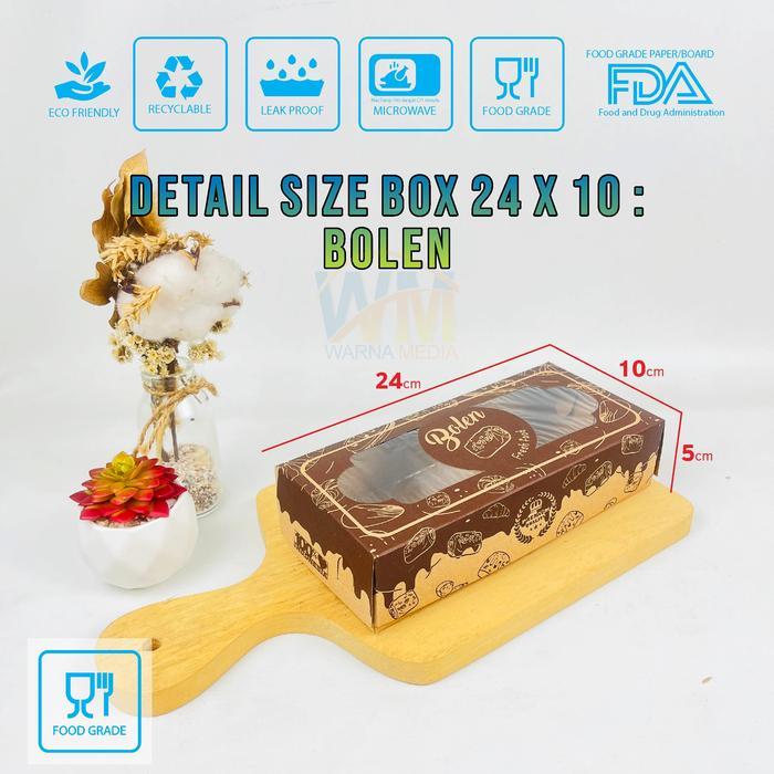 (Isi 25Pcs) Dus Box Bolen Pisang Isi 10 / Dus Kemasan Bolen Pisang / Box Bolen 30X10X5 / Box Bolen