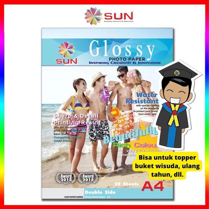 Kertas Foto Glossy Double Side A4 Premium - SUN NG Glossy Photo Paper Double Side ( bolak balik )