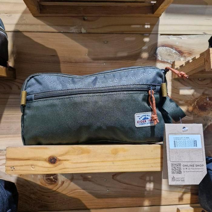 HAND BAG EIGER 9978 PACKERBASE 2.0 DOPP KIT 2A OLIVE - POUCH COWOK - TAS TANGAN Pria