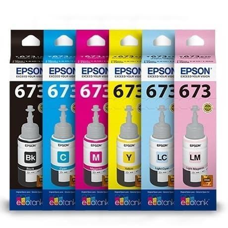 Tinta Epson 673 T673 Original Printer L805 L810 L850 L1300 L1800 ORI