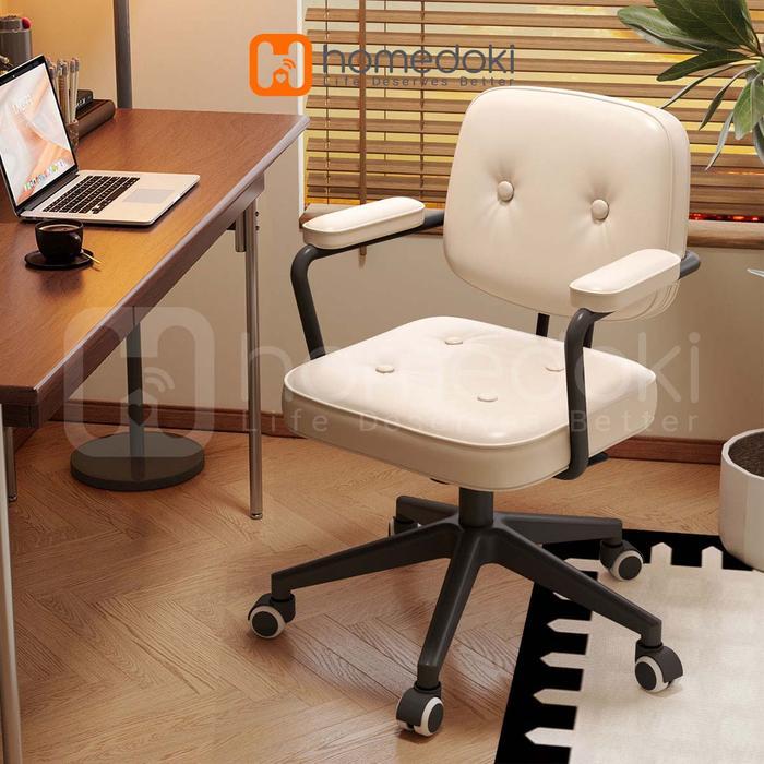 Homedoki Kursi Kantor/Kursi Kantor Empuk Nyaman/Kursi Kerja Kantor/Kursi Aesthetic