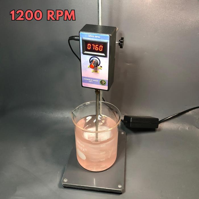 Electric Overhead Stirrer Mixer Pengaduk Laboratorium 1200 Rpm 40W