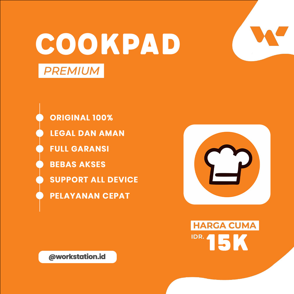 Cookpad Premium 1 Bulan - Official Tools & Services
