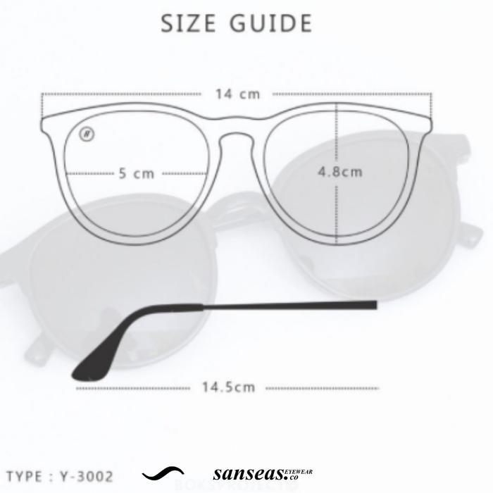 Kacamata Photocromic Pria Bulat Oval Lensa Anti Radiasi Hitam Doff