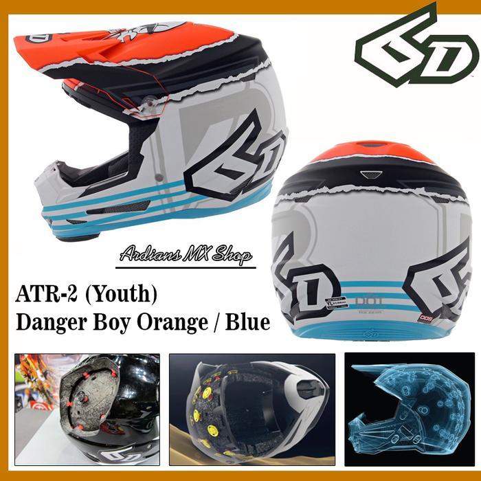 HELM ANAK 6D SIXDAYS ATR 2 BALAP TRAIL CROSS GRASSTRACK