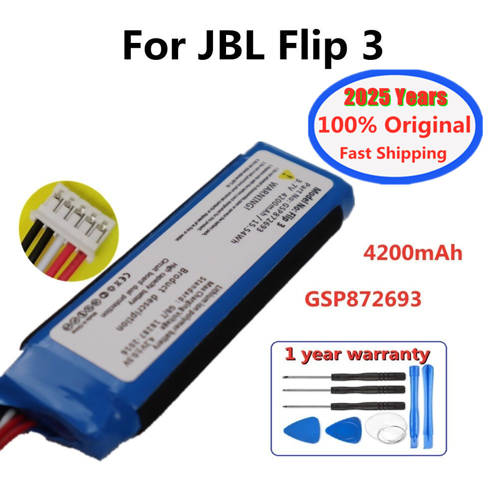 3.7V 4200mAh GSP872693 P763098 03 Original Rechargeable Battery For JBL Flip 3 Flip3 Wireless