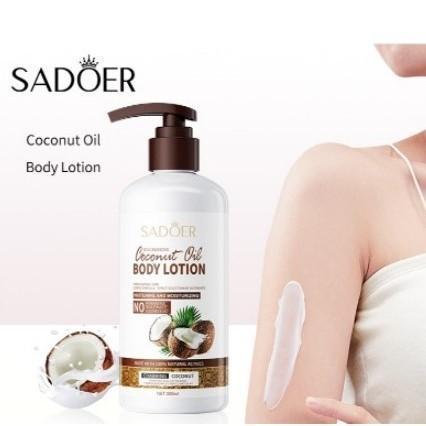 SADOER Body Lotion tubuh kelapa 300ml. Body Lotion Hydrating 300g Memutihkan Moisturizing