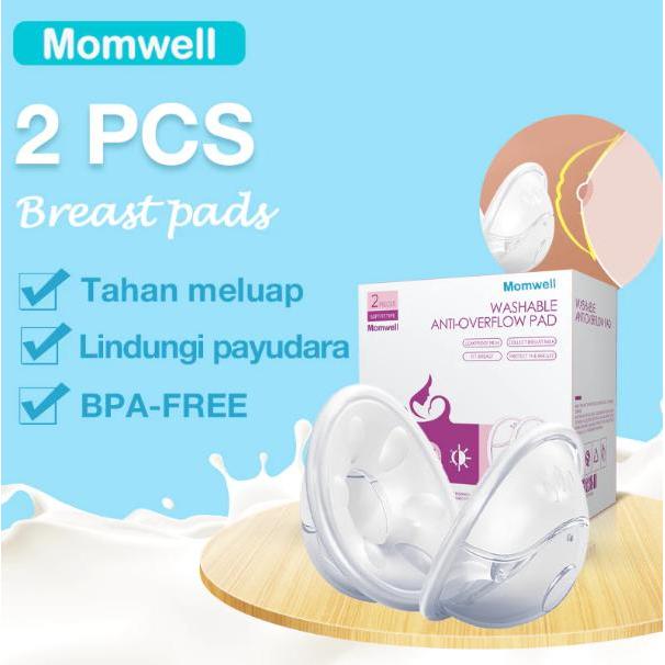Momwell AOP01 Penampung ASI Silicone 2Pcs - Breast Milk Collector Breast Pad Silicone BPA Free