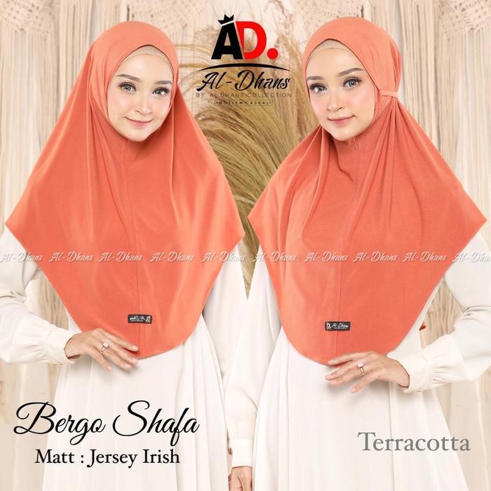 dowg- Jilbab Bergo Shafa Matt Jersey Irish Original By Al-Dhans Muslim Instan Kerudung Syari