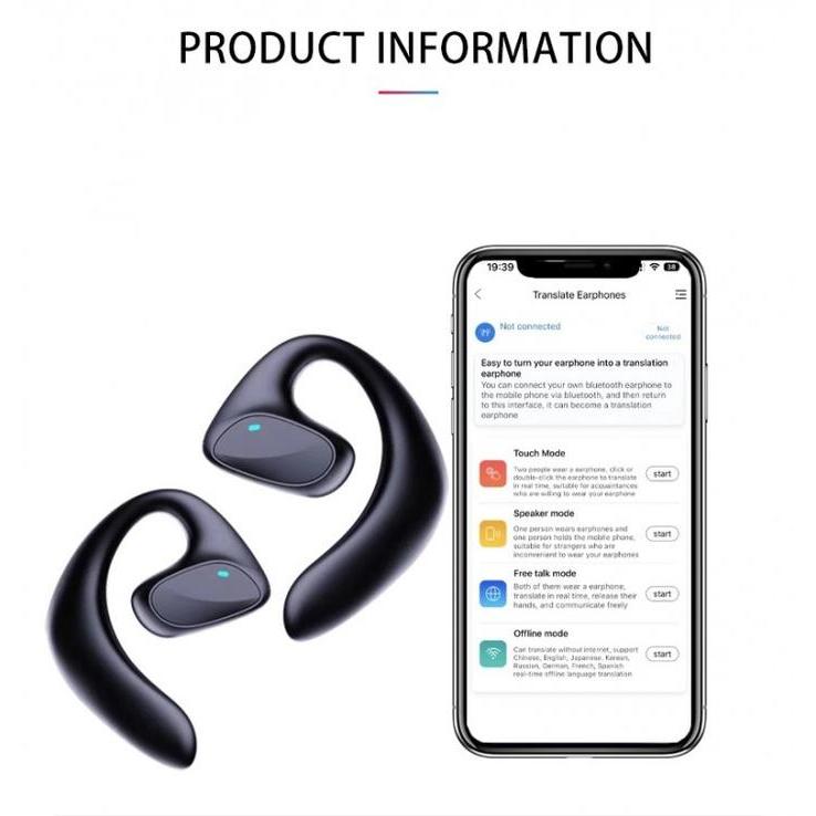 Headset Penerjemah 144 Bahasa Asing - M8 Translator TWS Earphone