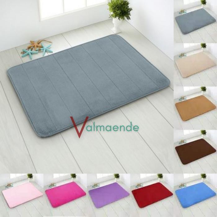 News Keset Kamar Mandi Dapur Keset Bulu Halus Bludru Microfiber Karpet Kamar Memory Foam
