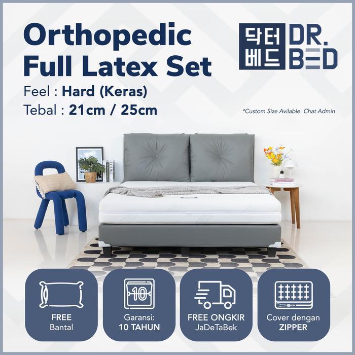 Fullset Kasur Orthopedic Latex Dr.Bed Uk.160X200