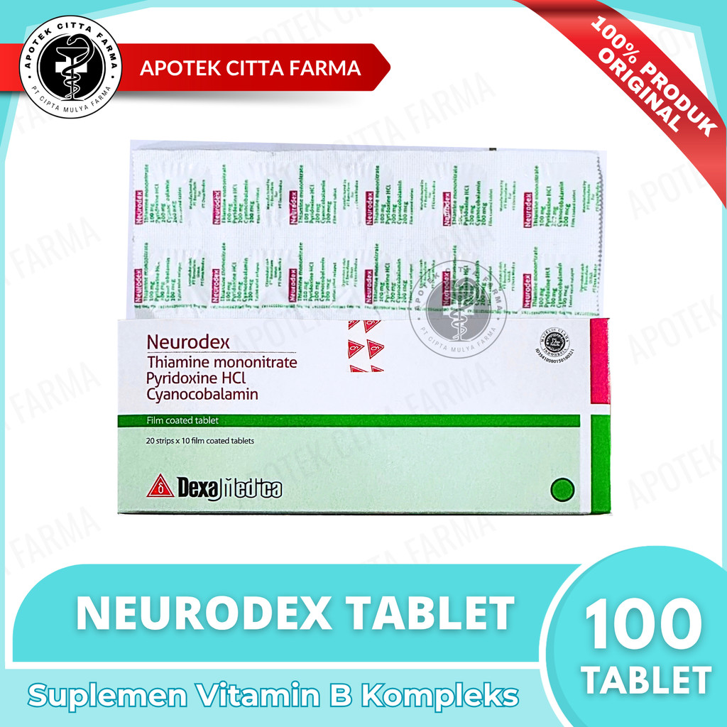 Neurodex Tablet 1 Box - Suplemen Vitamin Neurotropik / Vitamin B Komplex Complex Komplek / Vitamin B