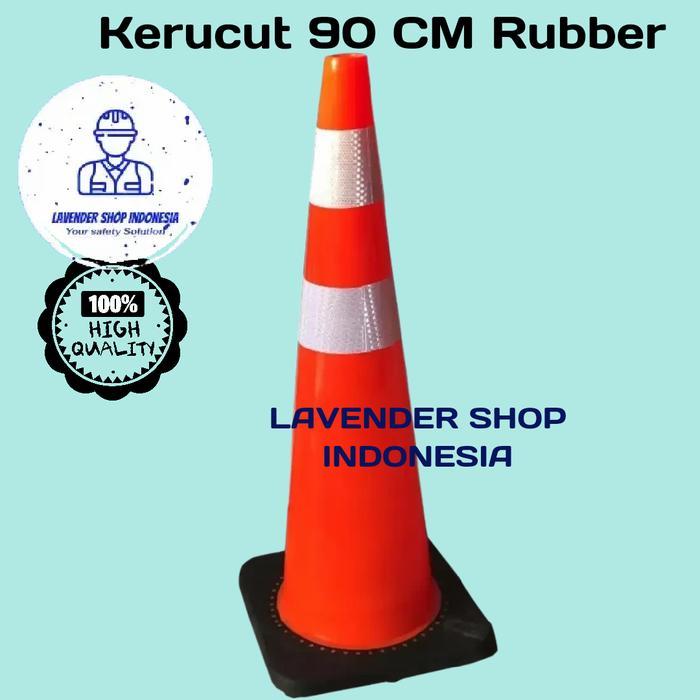 Traffic cone rubber 90 cm / kerucut 90 cm