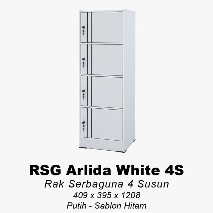 Olympic Rsg Arlida Lemari Loker Locker 4 Pintu Rak Susun Kantor Kayu