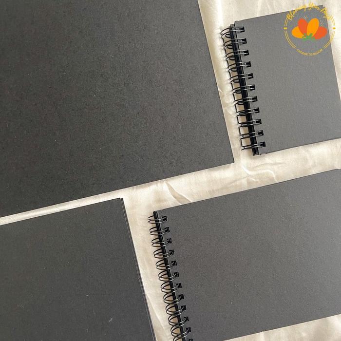 kemgraf- Scrapbook Album Hitam A4 A5 A6 A7 Buku Album Hitam Scrapbook Album Polos Buku Hitam