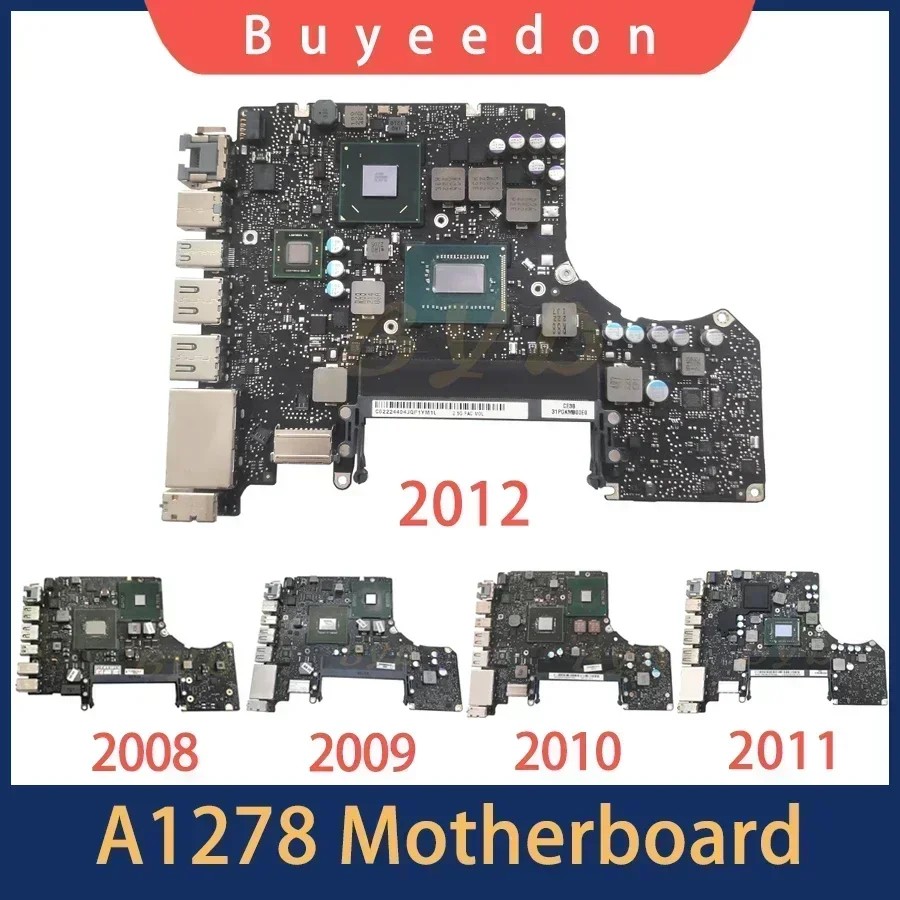 Original A1278 Motherboard For Macbook Pro 13" A1278 Logic Board Core 2 I5 I7 2009 2010 2011 2012
