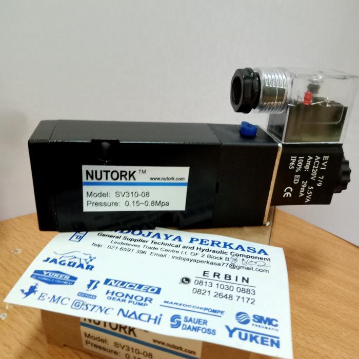 Gercep Solenoid Valve Pneumatic Nutork Sv310-08 (Ac220) Terlaris
