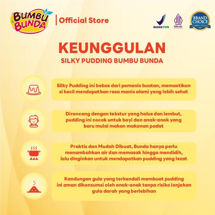 BakeID- Bumbu Bunda Silky Pudding Strawberry / Coklat / Plain / Redvelvet 100Gr (Isi 4)
