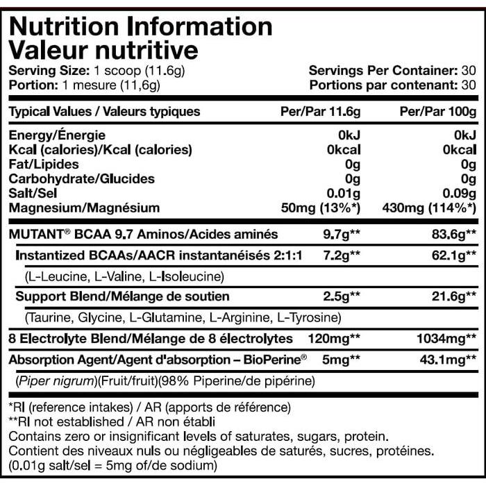 Promo Mutant Bcaa 9.7 Powder 30 Serving - Suplemen Asam Amino Dengan Elektrolit Original