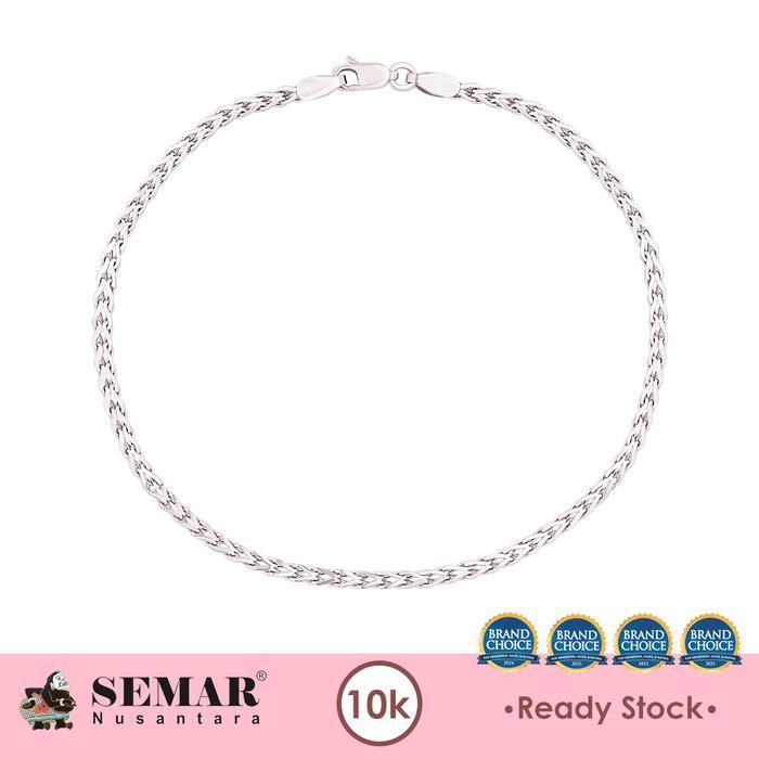 Gelang Emas Rantai Sarah White Gold 10K Semar Nusantara