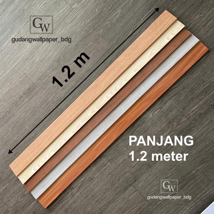 PLINT LANTAI PVC 8CM ACCESSORIES FLOORING AKSESORIS LANTAI POLOS MOTIF KAYU TAHAN AIR