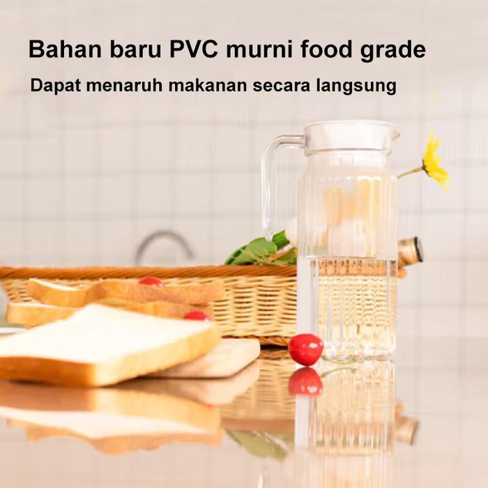 New- AlsoloPlastik Mika Transparan/berkualitas tebal 0.8mm Taplak Meja Transparan/Taplak meja makan