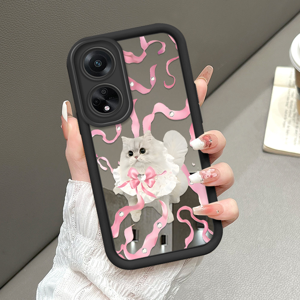 Casing Hp Untuk OPPO A98 A1 F23 5G Cermin Softcase Case Phone Kesing Mode Kucing 8507 JZ