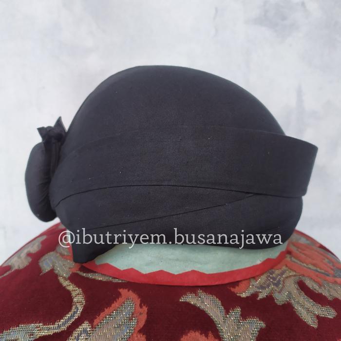 ORIGINAL Blangkon Cekok Mondol Alusan Hitam Polos READY STOCK