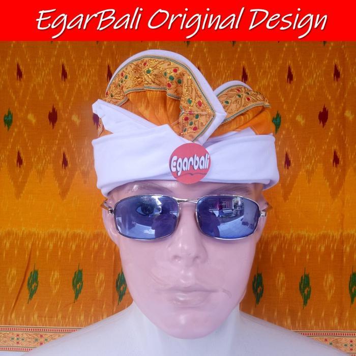 ORIGINAL EgarBali set udeng saput endek cepuk kuning READY STOCK