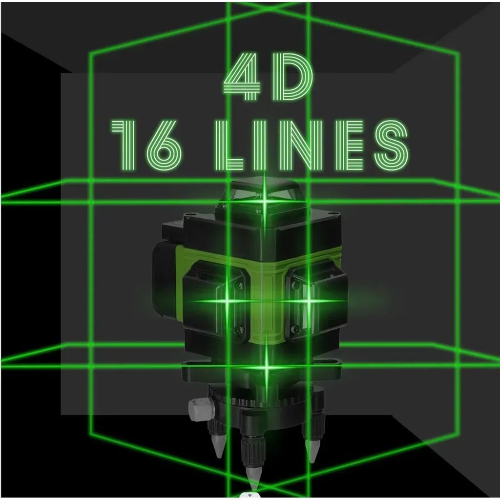 12 /16 Lines 4D/3D Laser Level 3 Cross Line Laser Level Green Beam