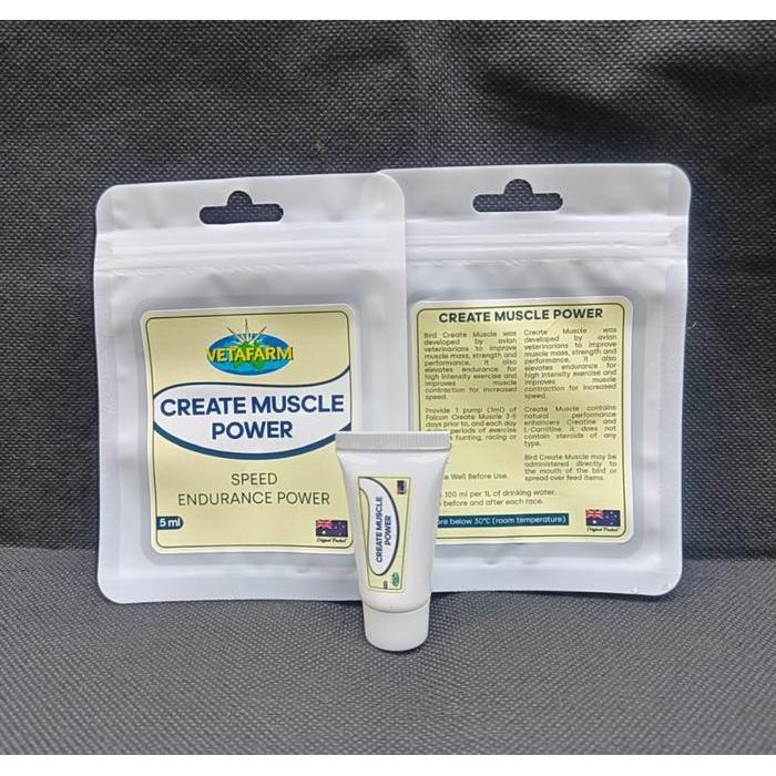 VETAFARM CREATE MUSCLE 5 ml TUBE PEMBENTUKAN OTOT BURUNG