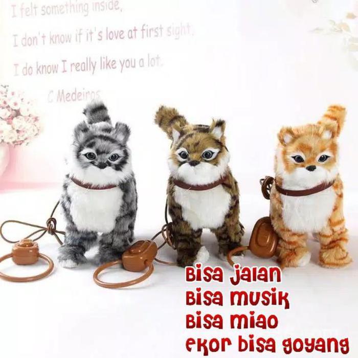 Berkualitas Boneka Mainan Kucing Dan Doggy Dancing Musik Berjalan dan Dancing Boneka Baby shark