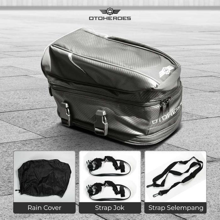 Tas Motor Touring Jok Belakang Rr9014 - Storage Bag Kulit Anti Air