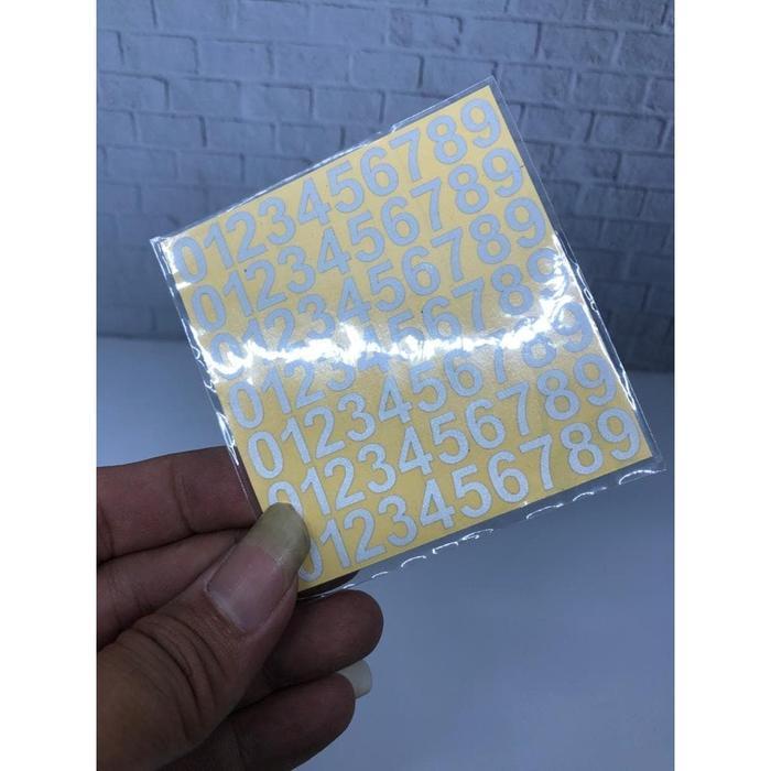 stiker sticker ANGKA rugos kecil