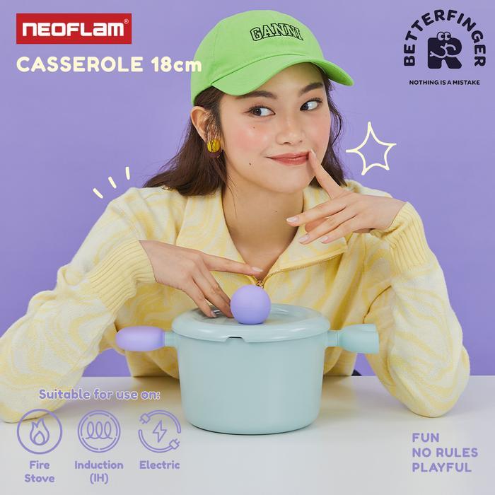 Neoflam Better Finger Wajan Panci Pemanggang Keramik Korea Induksi / Frypan Grill Pan Wokpan