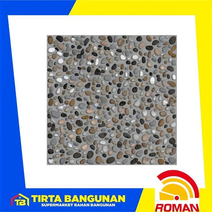 IDXXX- Roman Keramik 50 X 50 Floor Tile G550516 Dpebble Misto Keramik Lantai Garasi Teras Kw1