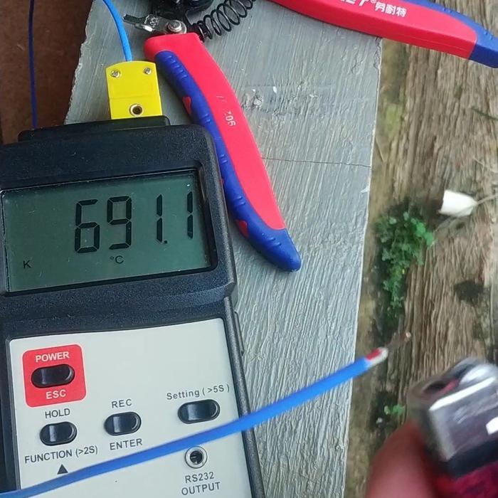 ototr- 2X0.5Mm Blue K Type Thermocouple Wire Kabel Biru Teflon 2X0.5Mm