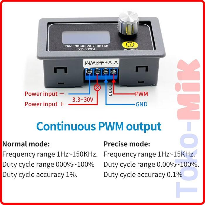 XY-KPWM LCD DIGITAL PWM SIGNAL GENERATOR SINYAL PULSE FREKUENSI UNTUK PWM CONTROLLER PENGATUR