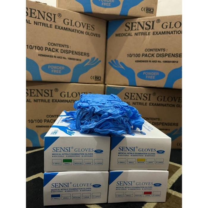 SARUNG TANGAN SENSI NITRILE / SENSI GLOVE NITRILE NON POWDER ISI 100'S