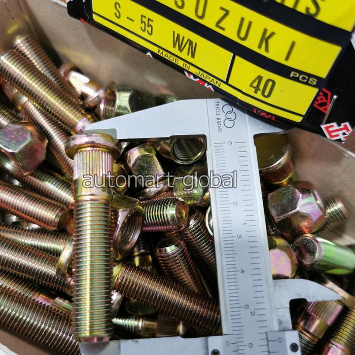 New Baut Roda Suzuki Swift Vitara Ignis 1.25 Panjang 5.8Cm Merk Mas Kode Nmb94