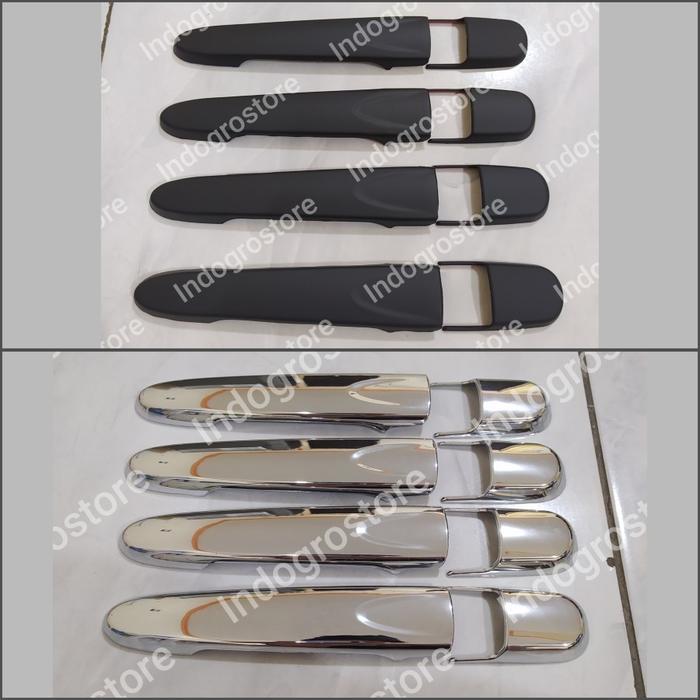 Cover Handle Pintu Hitam Doff / Chrome Mobil All New Avanza Veloz Xenia 2012 2013 2014 2015 2016