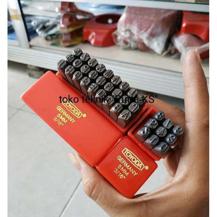 Paket Set Lengkap Alat Ketok Angka Dan Ketok Huruf Ukuran 5Mm