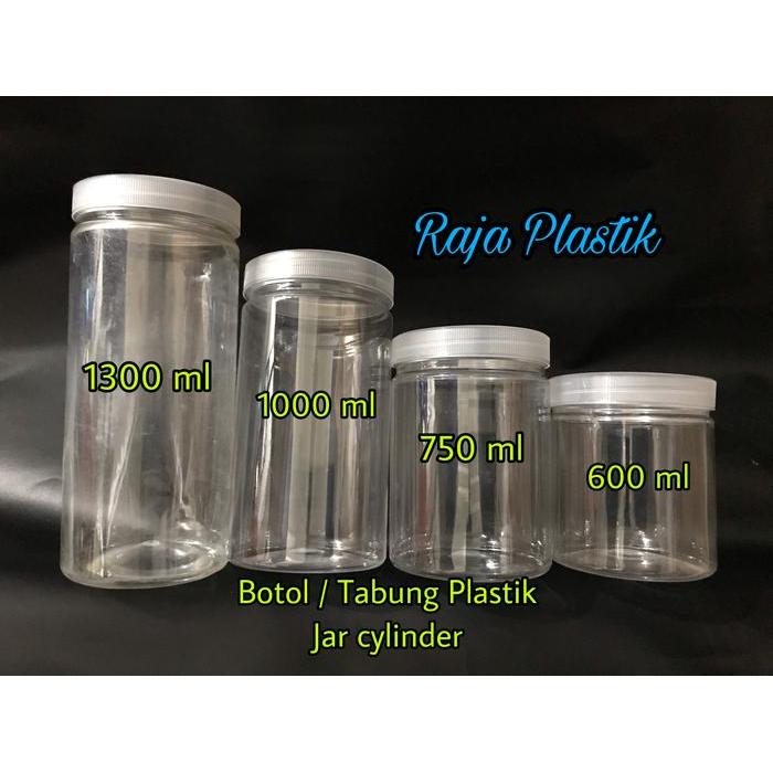Toples Plastik 600ml / Tabung Plastik 600ml / Jar Cylinder 600ml
